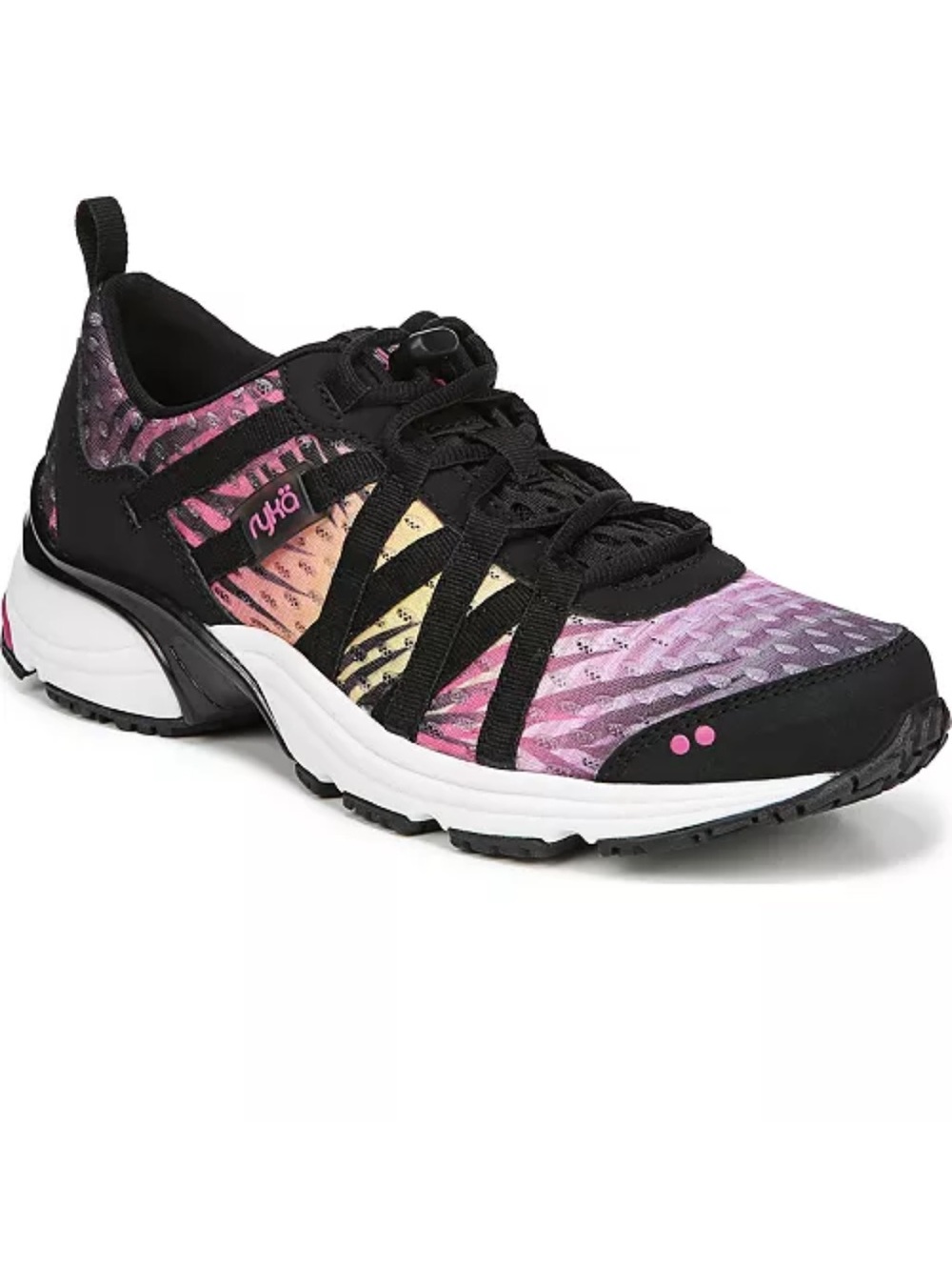 Ryka Women's Pink Gradient Athletic Trainer with Black Accents